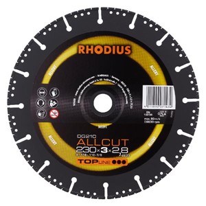 RHODIUS DG210-230x2.8x3x22.23mm D/C DISC ALLCUT