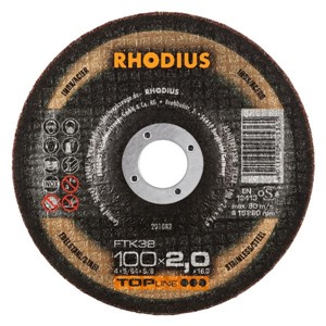 RHODIUS FTK38 100x2x16mm INOX D/C Cut Disc SS