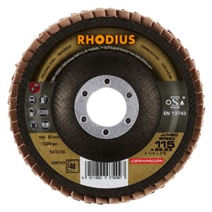 RHODIUS Jumbo Speed 115X22.23 GRIT 40 Ceramicon