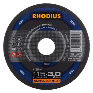 RHODIUS KSM 115x3x22.23mm Metal Cut Flat Disc