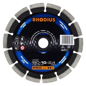 RHODIUS LD40 180x10x2.4x22.23mm Diamond Disc