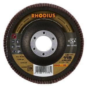 RHODIUS LSZ-f1 115x22.23mm Grit 120 Flap Disc