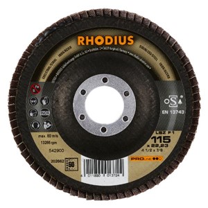 RHODIUS LSZ-F1 115x22.23mm Grit 60 Flap Disc
