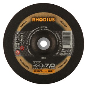 RHODIUS RS38 230x6x22.23mm INOX Grinding Disc