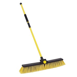 24"Heavy Duty Bulldozer Broom Telescopic Handle